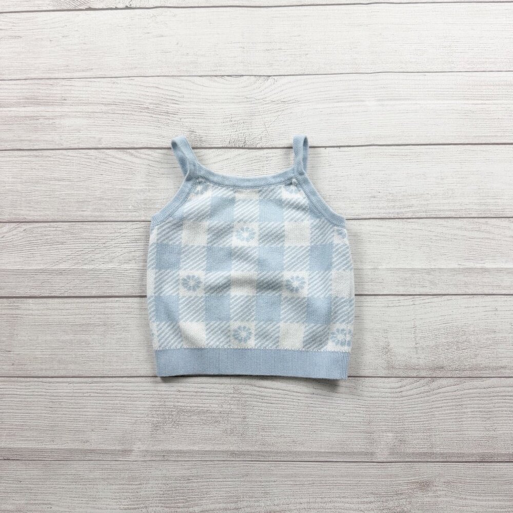 Old Navy Checker Sweater Tank Top